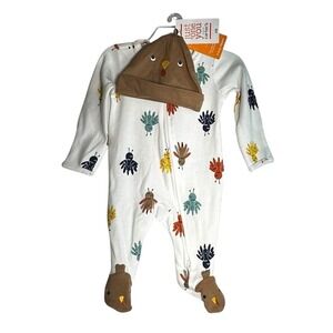 Carter's Just‎ One You Newborn Baby Turkey Thanksgiving Fall Sleep N' Play NB
